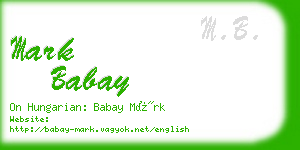 mark babay business card